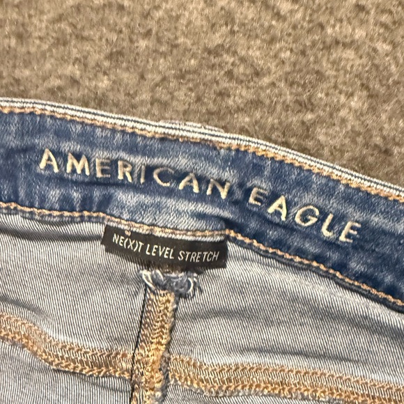 American Eagle Jeans Womens 4 (fit 26x30) blue Super High Rise Flare stretch - Picture 10 of 13